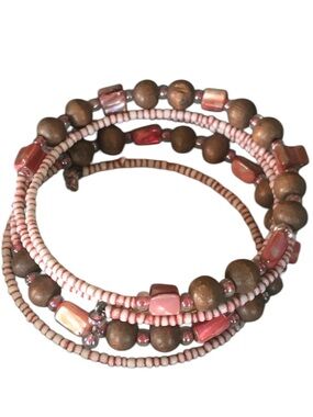 Beaded Coil Wrap Bracelet